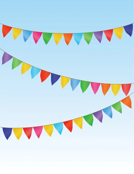 Vector flag garland — Stok Vektör