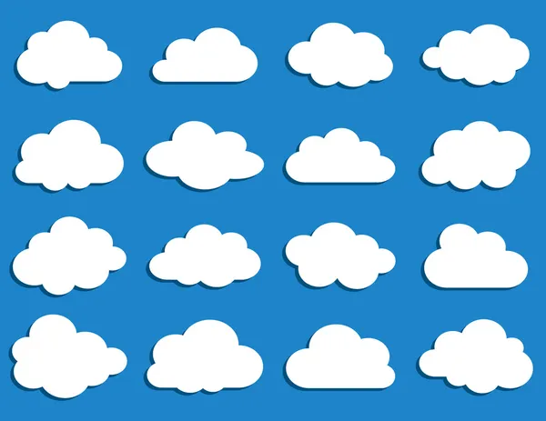 Raccolta di nubi vettoriali — Vettoriale Stock
