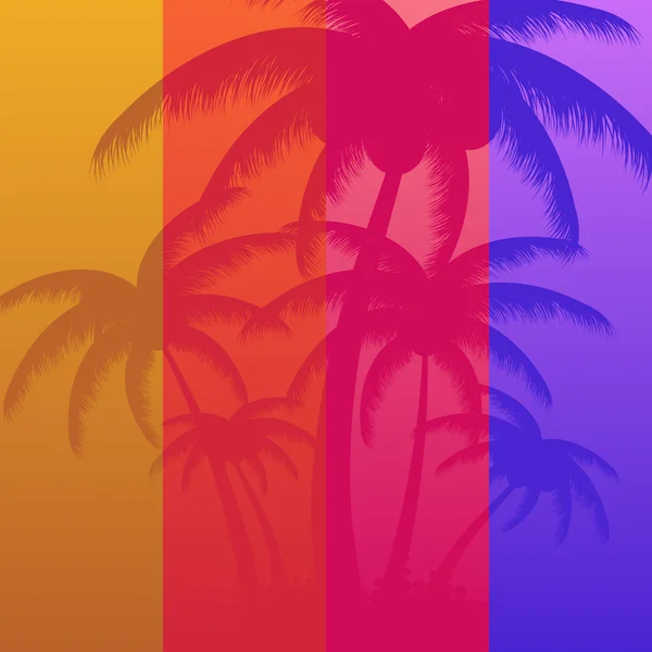 Fondo de verano con palmeras — Archivo Imágenes Vectoriales