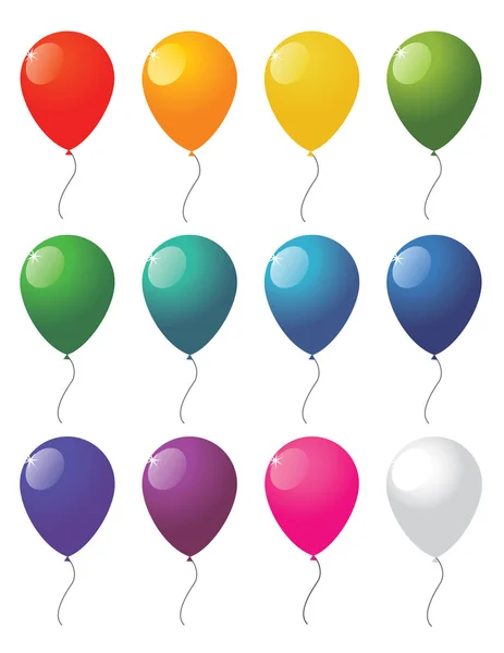 Colección de globos vectoriales de colores — Vector de stock