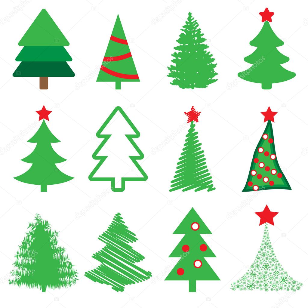 Collection of vector spruce