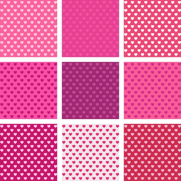 Collection of valentine's day backgrounds — Stock Vector