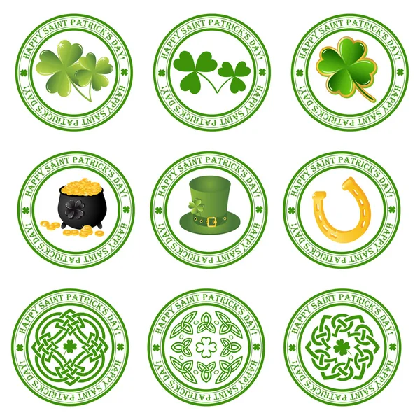 Samling av vektor st. patrick's logotyper — Stock vektor