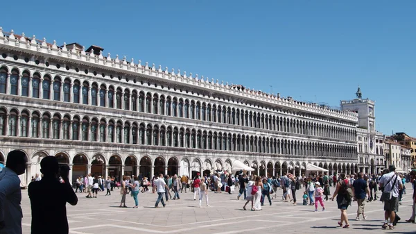 Marcus plein in Venetië — Stockfoto