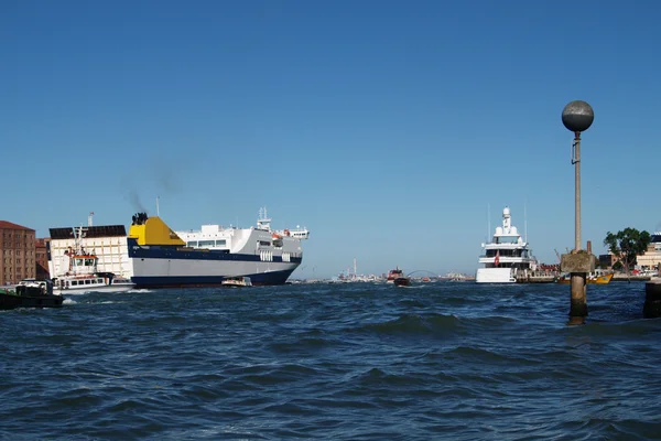 Ferry passing Venice — Stock Photo, Image