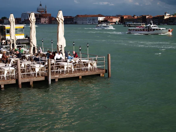 Restaurant at the sea in Venice — Stock Photo, Image