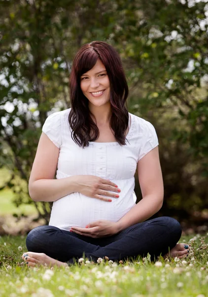 Pregnant Woman in Third Trimester Royalty Free Stock Photos