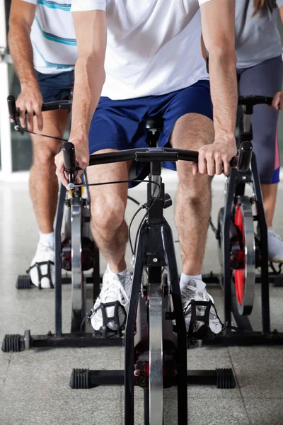 Low Section Of On Exercise Bikes — Stock Photo, Image