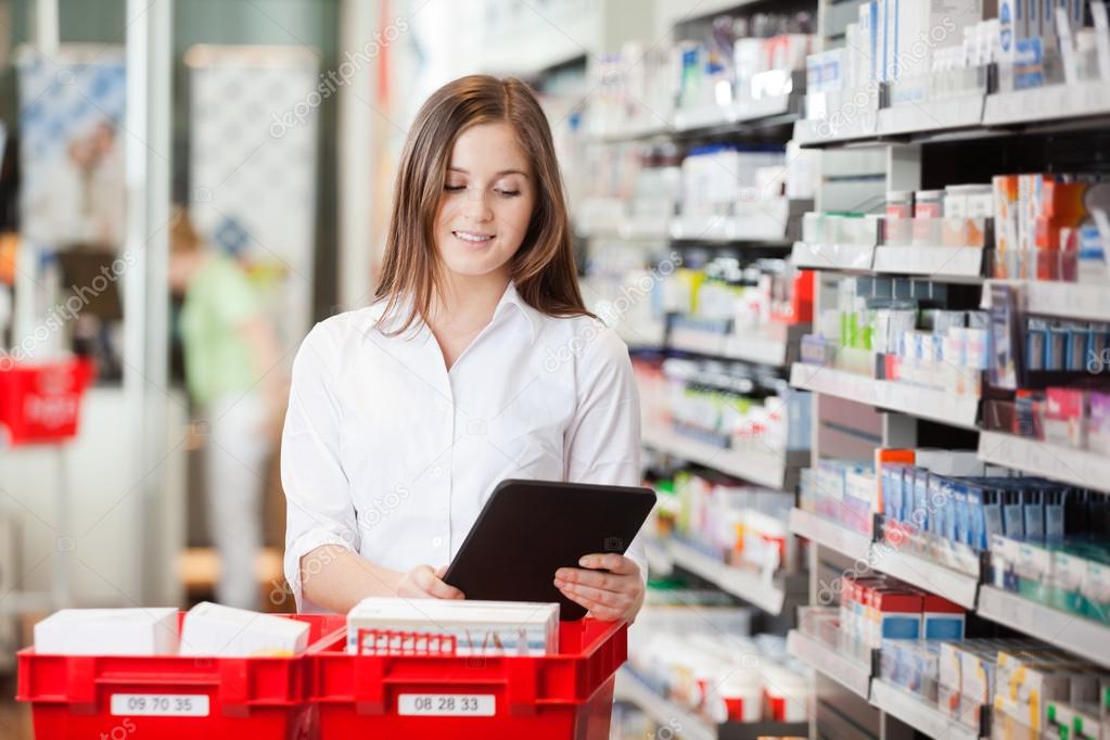 Pharmacist With Digital Tablet