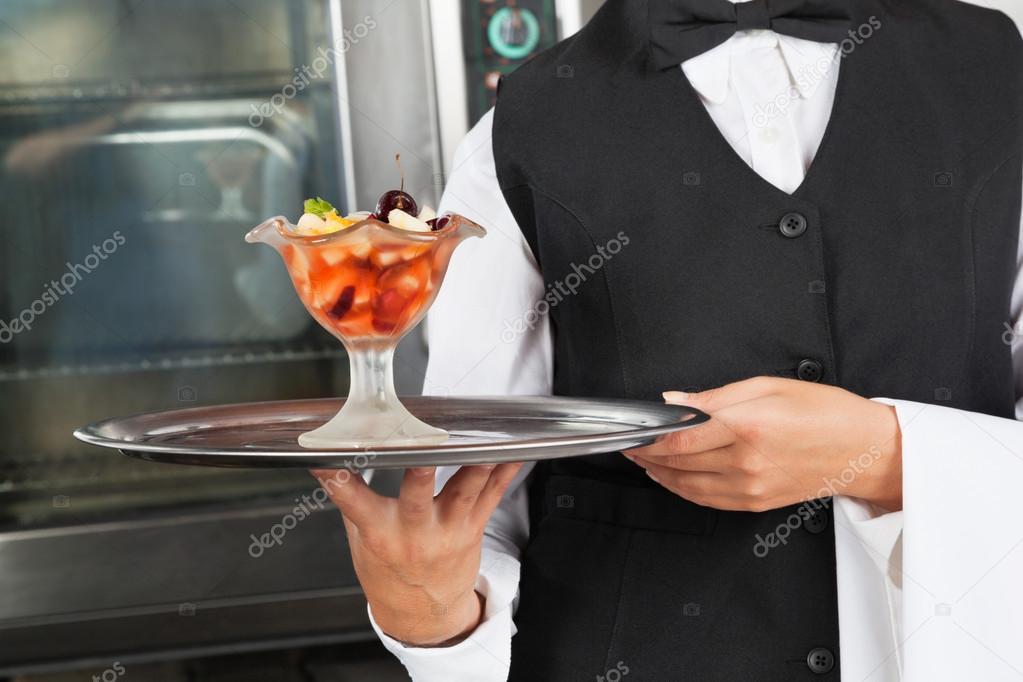 Waitress With Dessert Tray