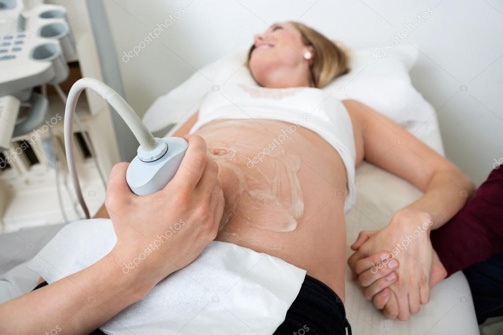 Pregnant Woman Undergoing Ultrasound