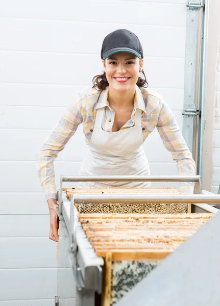 Beekeeper Working with Extractor — Stock Photo, Image