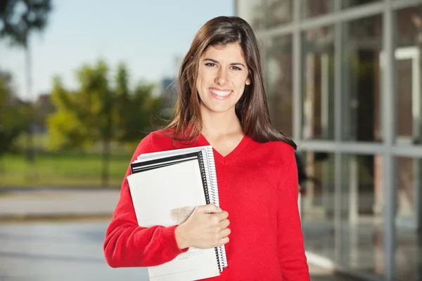 Student With Books Standing On College Campus — Stock Photo, Image