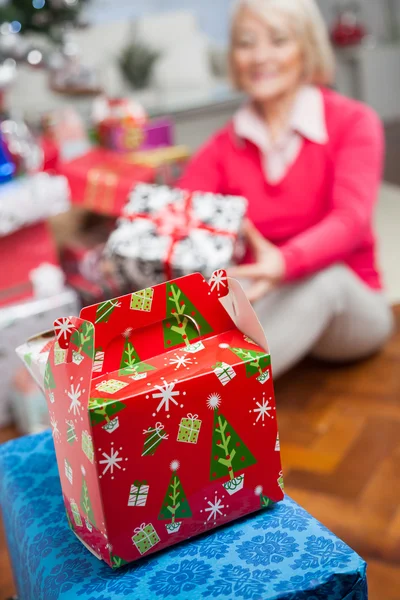 Close-up van Kerstcadeaus — Stockfoto