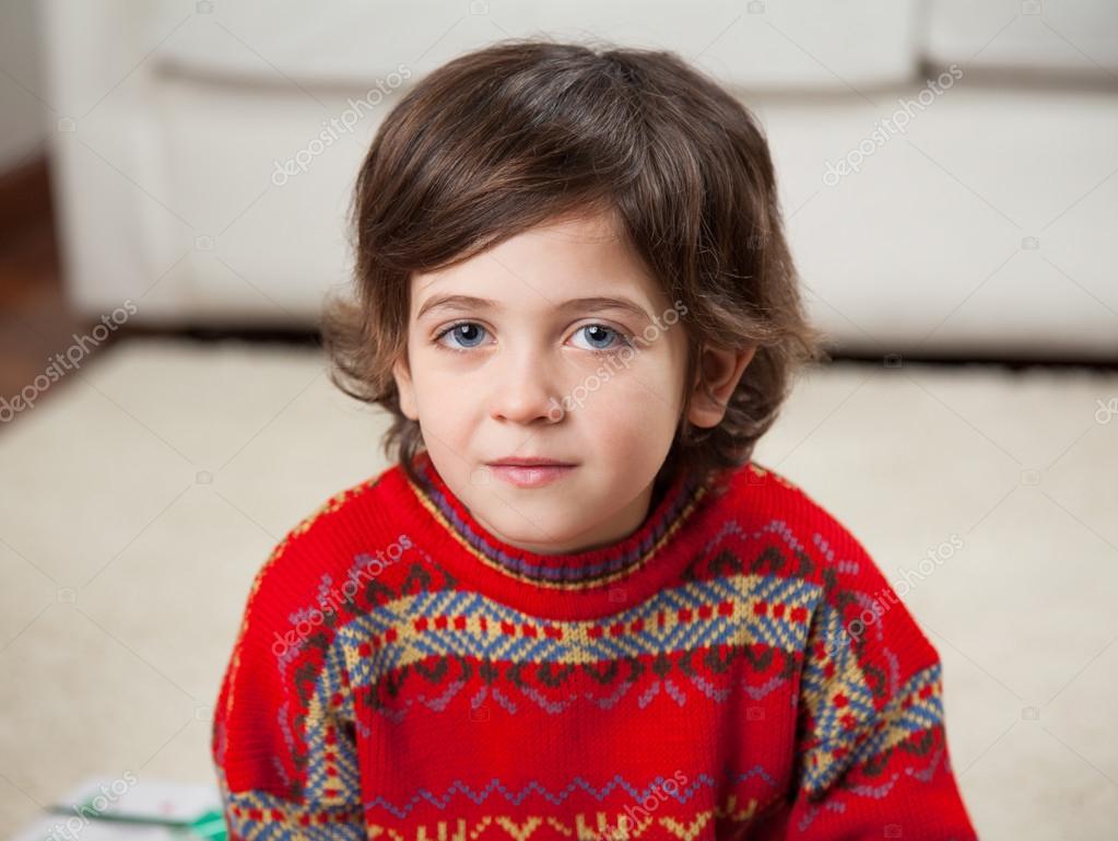Boy Wearing Red Sweater During Christmas Stock Photo by ©SimpleFoto