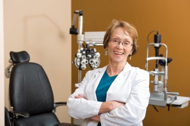 Female Optometrist With Arms Crossed clipart