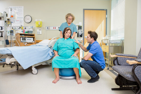 Birthing Mother Having Contraction