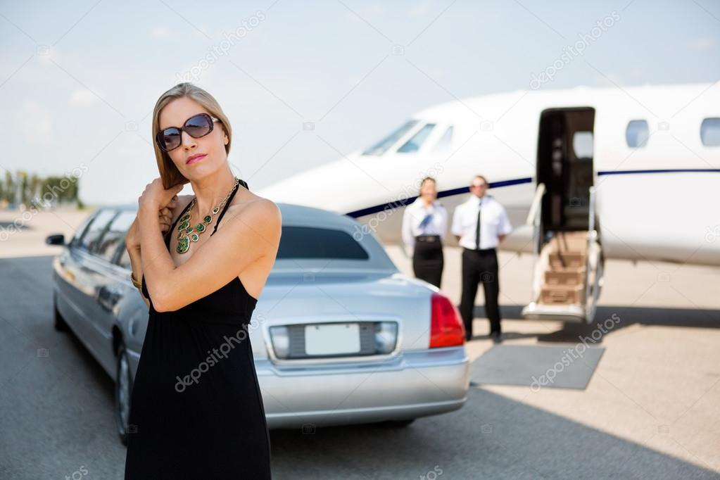 Elegant Woman Making Hair At Terminal