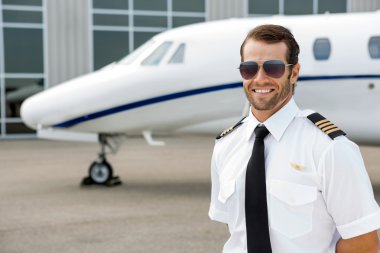 Confident Pilot Smiling clipart