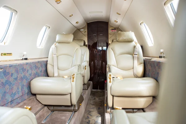 Interior del jet privado — Foto de Stock