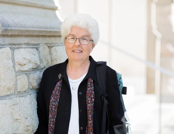 Portrait Of Smiling Professor Student — Stock Photo, Image