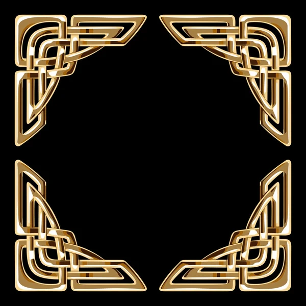 Золотий кельтського кути — стоковий вектор