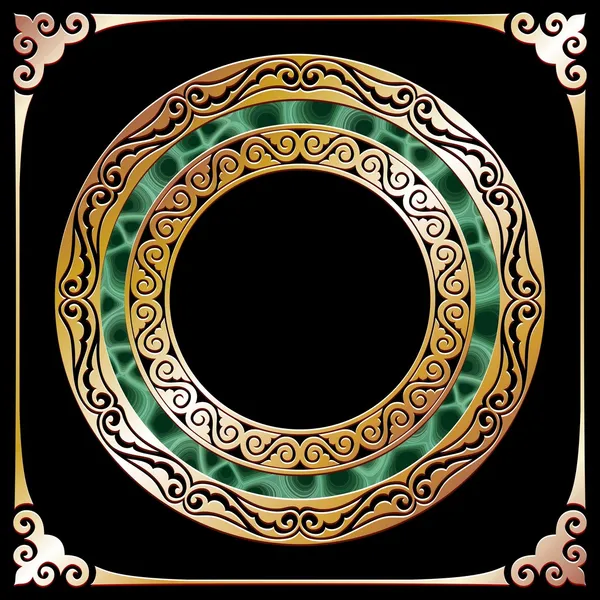 Altın daire çerçeve