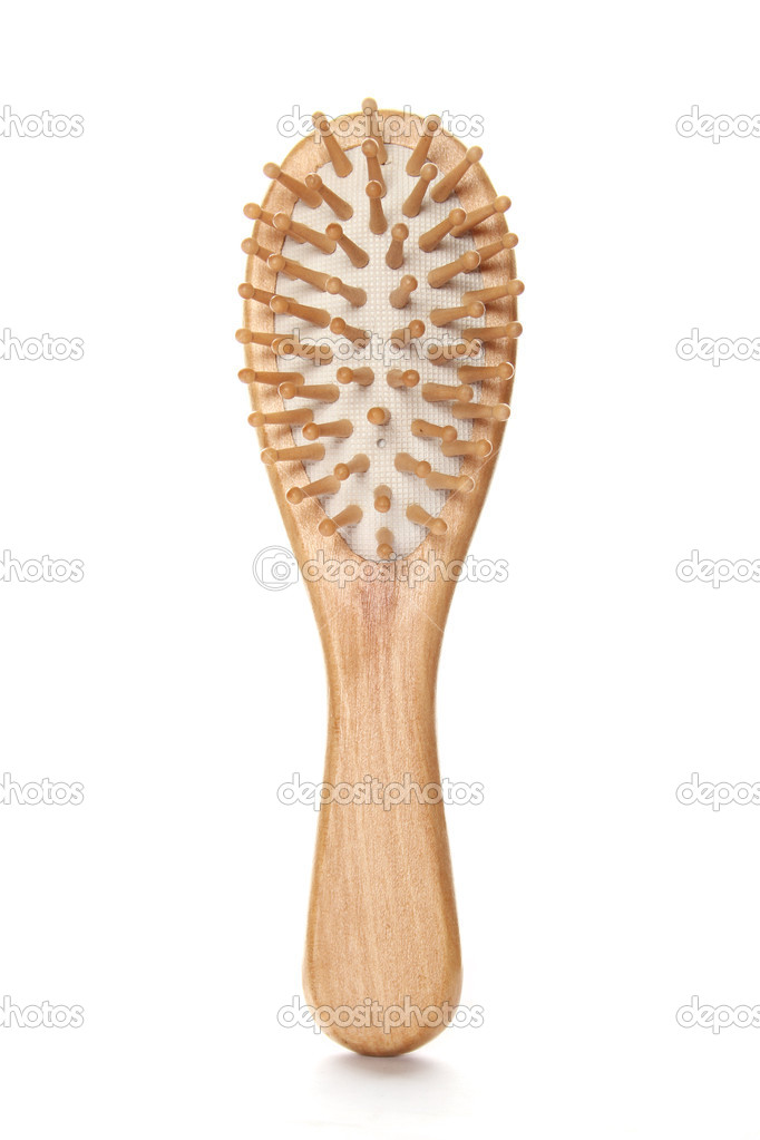 Wooden hair brush