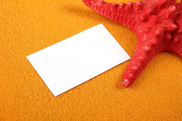 Starfish on the yellow sand — Stock Photo, Image