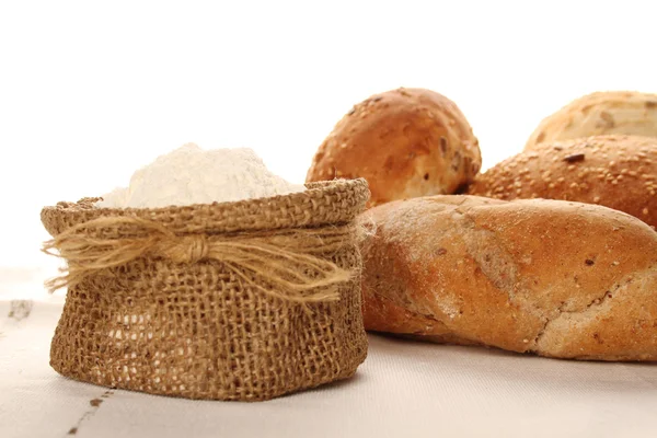 Brot und Mehl — Stockfoto