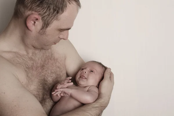 Pappa och Baby — Stockfoto