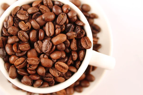 Tazza di chicchi di caffè — Foto Stock