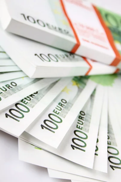 100 euro számlák halom — Stock Fotó