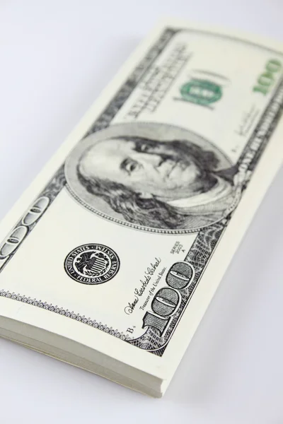 Stack of 100 dollars bills — Stock Photo, Image