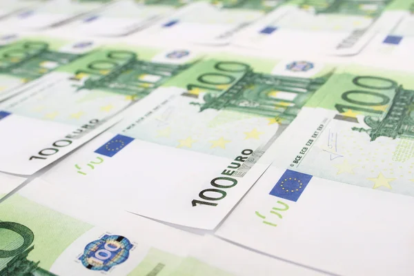 Stack of 100 euro bills — Stock Photo, Image