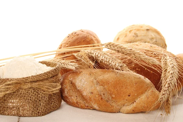 Ekmek ve yemek — Stok fotoğraf