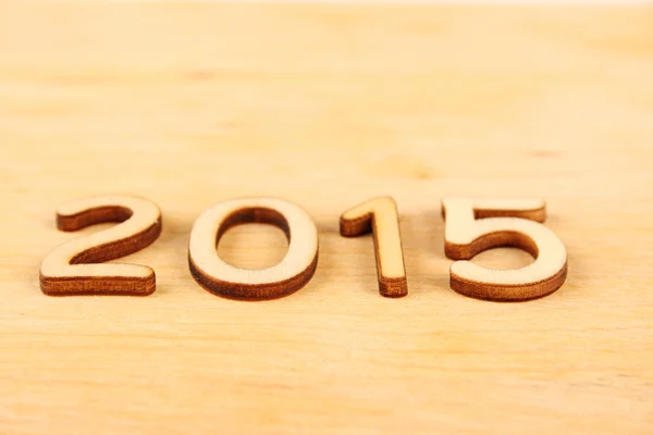 Wooden number in 2015. New Year — Stock Photo, Image