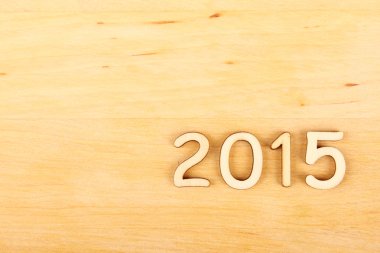2015 yılında ahşap numarası. Yeni yıl