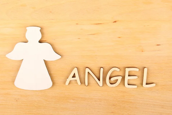 Angel siluetu a text — Stock fotografie