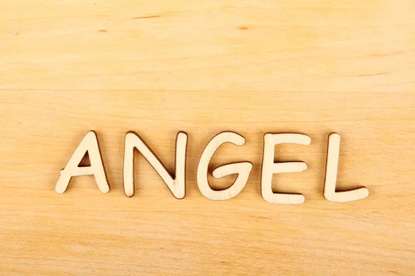 Wooden letters "angel" — Stock Photo, Image