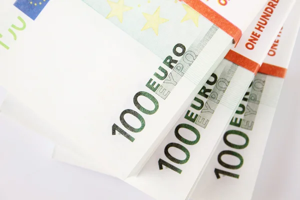 Stack of 100 euro bills — Stock Photo, Image