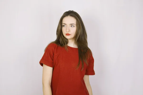 Woman in red — Stock Photo, Image