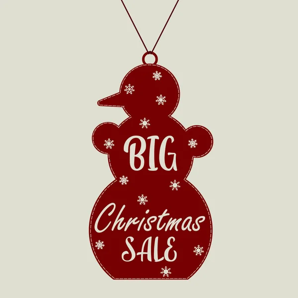 Christmas Gift Certificate Big Christmas Sale Christmas Trademark Form Snowman — Stock Vector