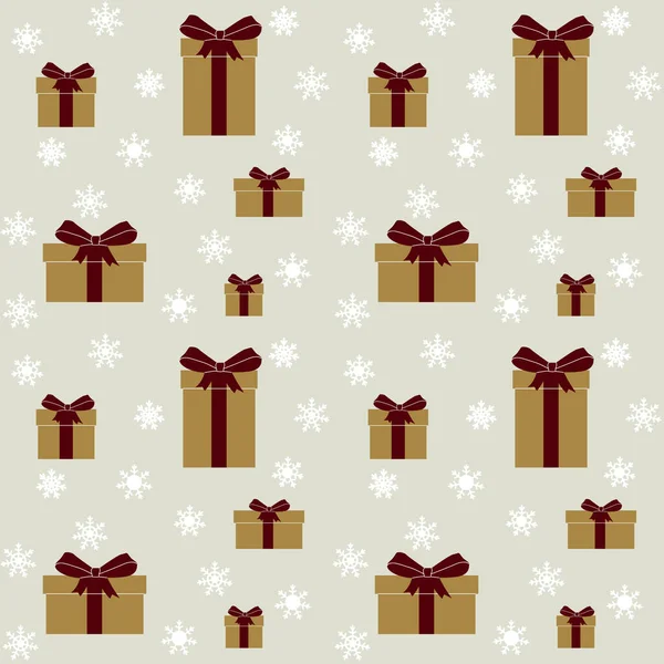 Εορταστικό Μοτίβο Για Διακοπές Χριστουγέννων Και Πρωτοχρονιάς Διαφορετικές Κούτες Δώρων — Διανυσματικό Αρχείο