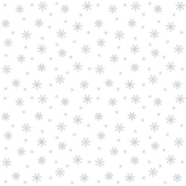 Feestelijk patroon voor kerst- en nieuwjaarsvakanties. Met prachtige sneeuwvlokken — Stockvector