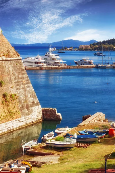 Régi bizánci vár Korfu — Stock Fotó