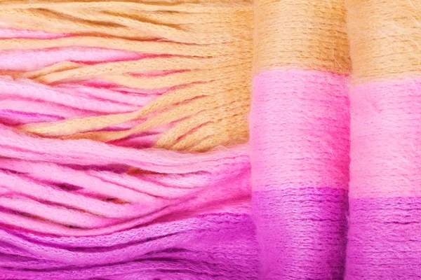 Randig mångfärgade ull halsduk — Stockfoto