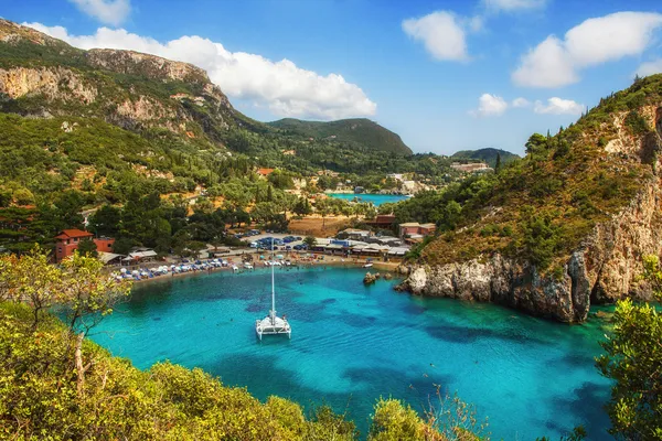 Paleokastritsa Bucht, Korfu — Stockfoto