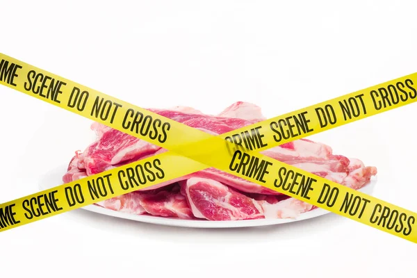 Meat crime scene concept — Stock Photo, Image