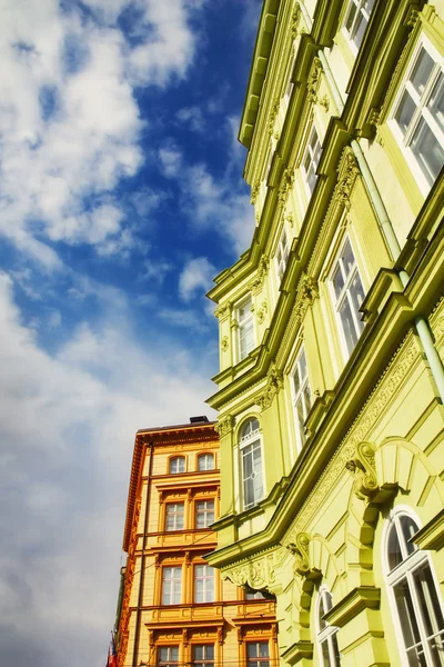 Gevels in de oude stad, Praag — Stockfoto